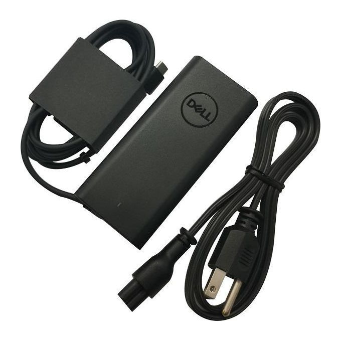 DELL Laptop Charger 65W USB Type-C AC Power Adapter with Power Cord – Black