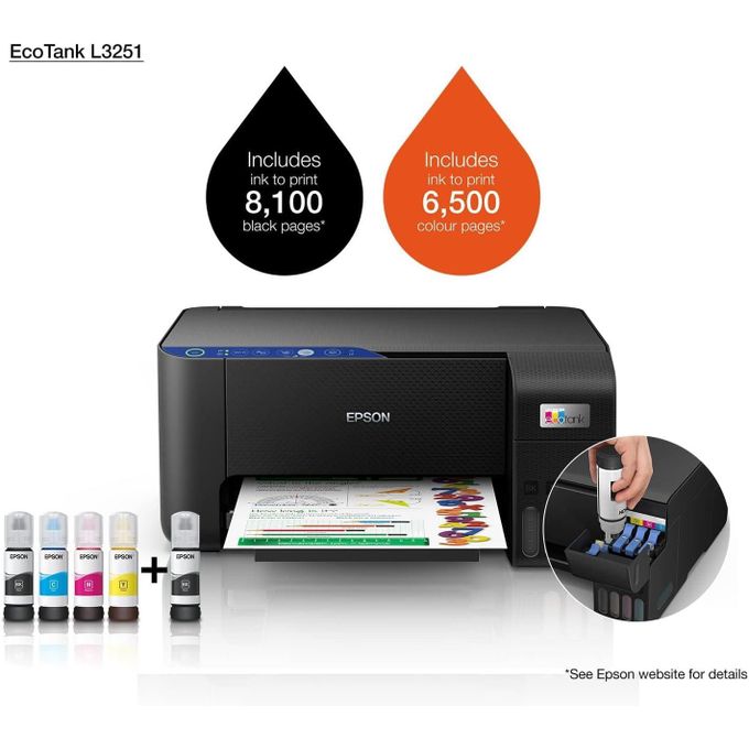 Epson EcoTank L3251 Color All in One Wireless Printer