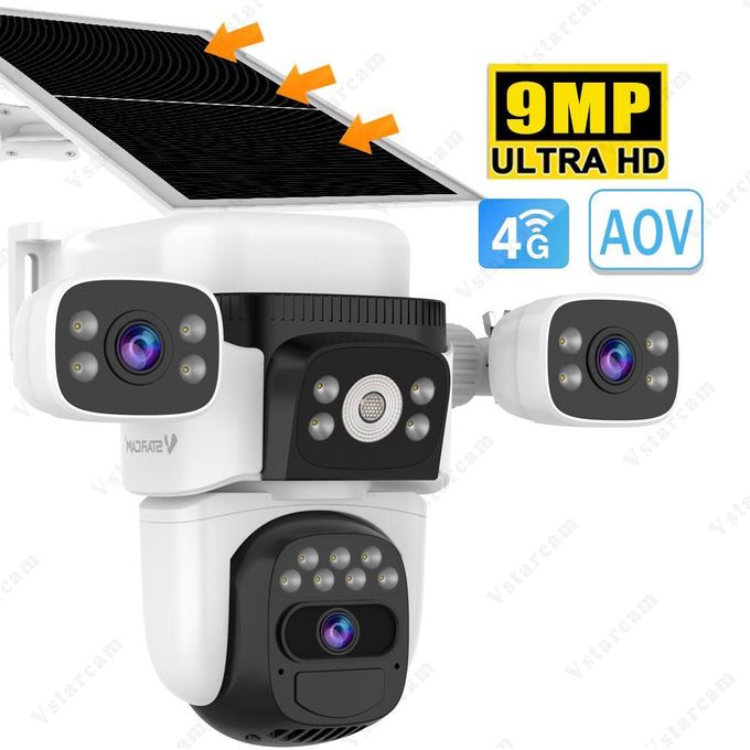 Vstarcam BG621DR Solar Panel, Outdoor 4G Battery, Real 3LensCamera