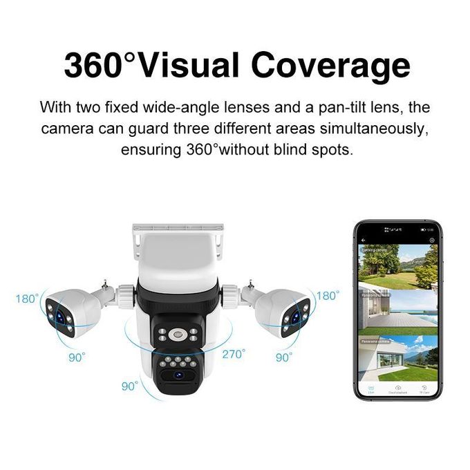 Vstarcam BG621DR Solar Panel, Outdoor 4G Battery, Real 3LensCamera