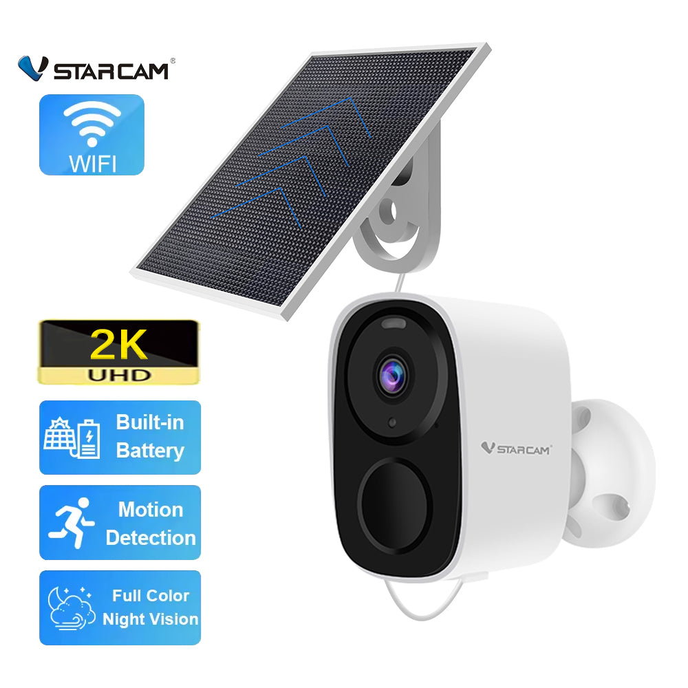 smart Solar wireless CCTV Camera - white